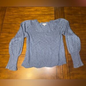LC Lauren Conrad Blue Knit Top